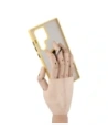 Wholesale Bizon Case Hybrid Ring Samsung Galaxy S22 Ultra smoky with a yellow frame - BIZ7820 - {ean13} - Hurt