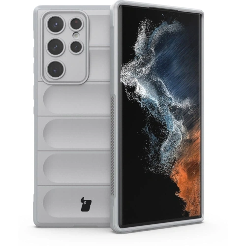 Pancerne etui Bizon Case Tur do Samsung Galaxy S22 Ultra jasnoszare