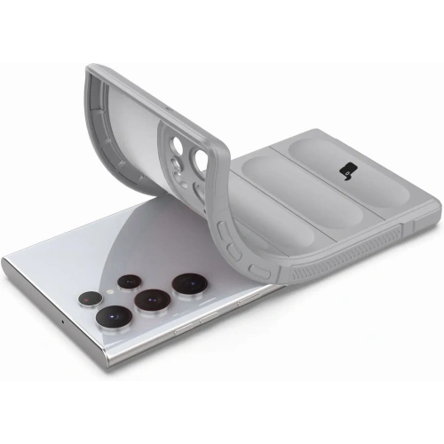 Pancerne etui Bizon Case Tur do Samsung Galaxy S22 Ultra jasnoszare