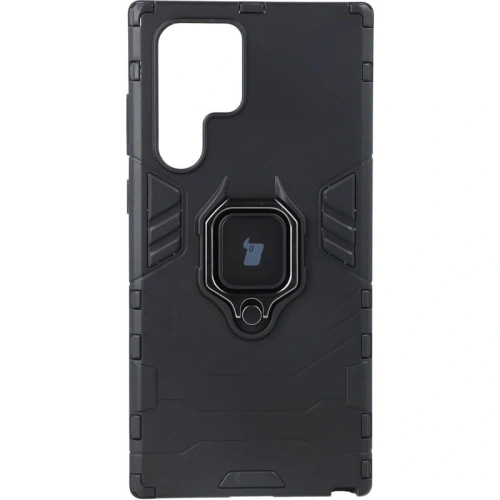 Etui Bizon Case Armor Ring do Samsung Galaxy S22 Ultra czarne