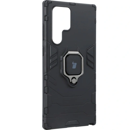 Etui Bizon Case Armor Ring do Samsung Galaxy S22 Ultra czarne