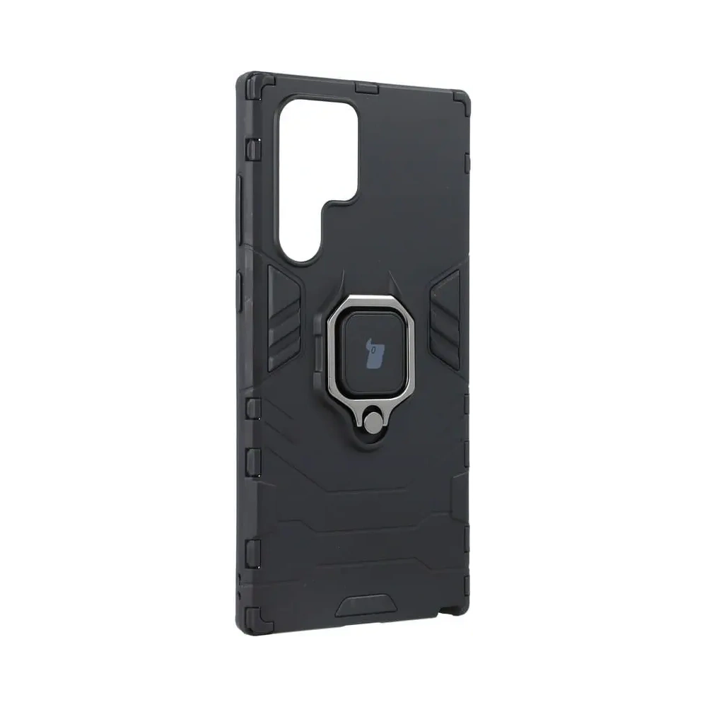Hurtownia GSM - Etui Bizon Case Armor Ring do Galaxy S22 Ultra, czarne - BIZ7822 - {ean13} - Hurt
