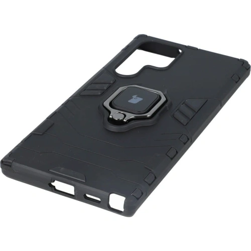 Etui Bizon Case Armor Ring do Samsung Galaxy S22 Ultra czarne