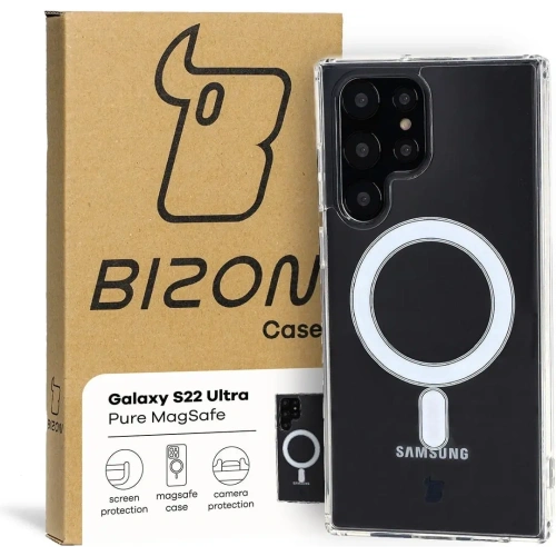 Etui Bizon Case Pure Magnetic do Samsung Galaxy S22 Ultra przezroczyste