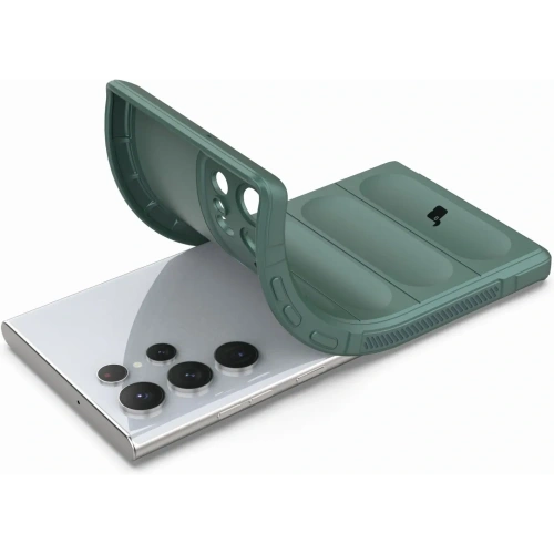 Pancerne etui Bizon Case Tur do Samsung Galaxy S22 Ultra ciemnozielone