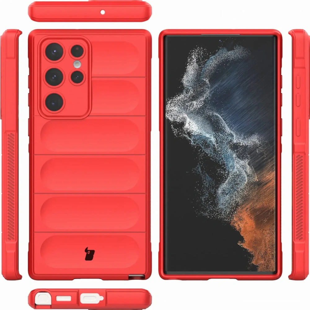 Hurtownia GSM - Pancerne etui Bizon Case Tur do Samsung Galaxy S22 Ultra czerwone - BIZ7825 - {ean13} - Hurt
