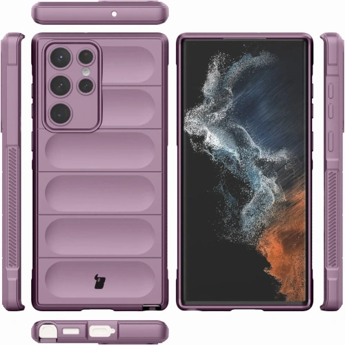 Pancerne etui Bizon Case Tur do Samsung Galaxy S22 Ultra jasnofioletowe