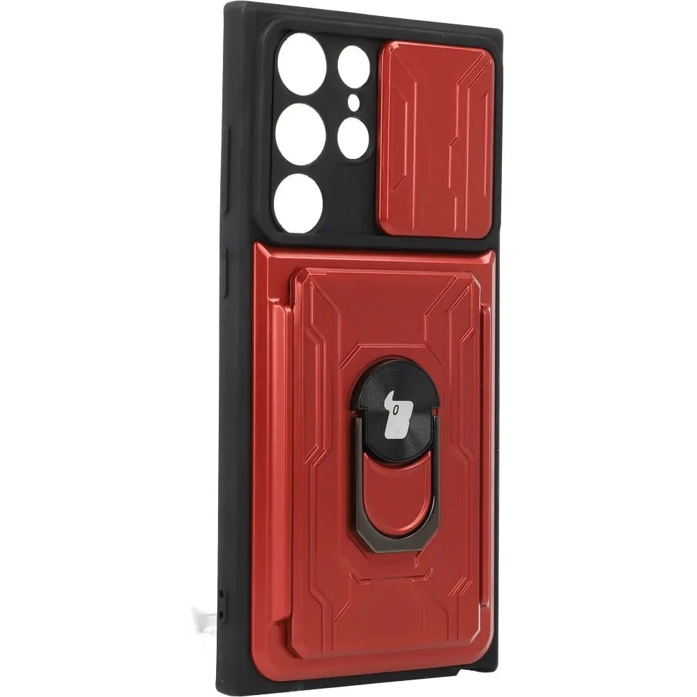 Hurtownia GSM - Bizon Case Camshield Card Slot Ring Samsung Galaxy S22 Ultra rot - BIZ7829 - {ean13} - Hurt