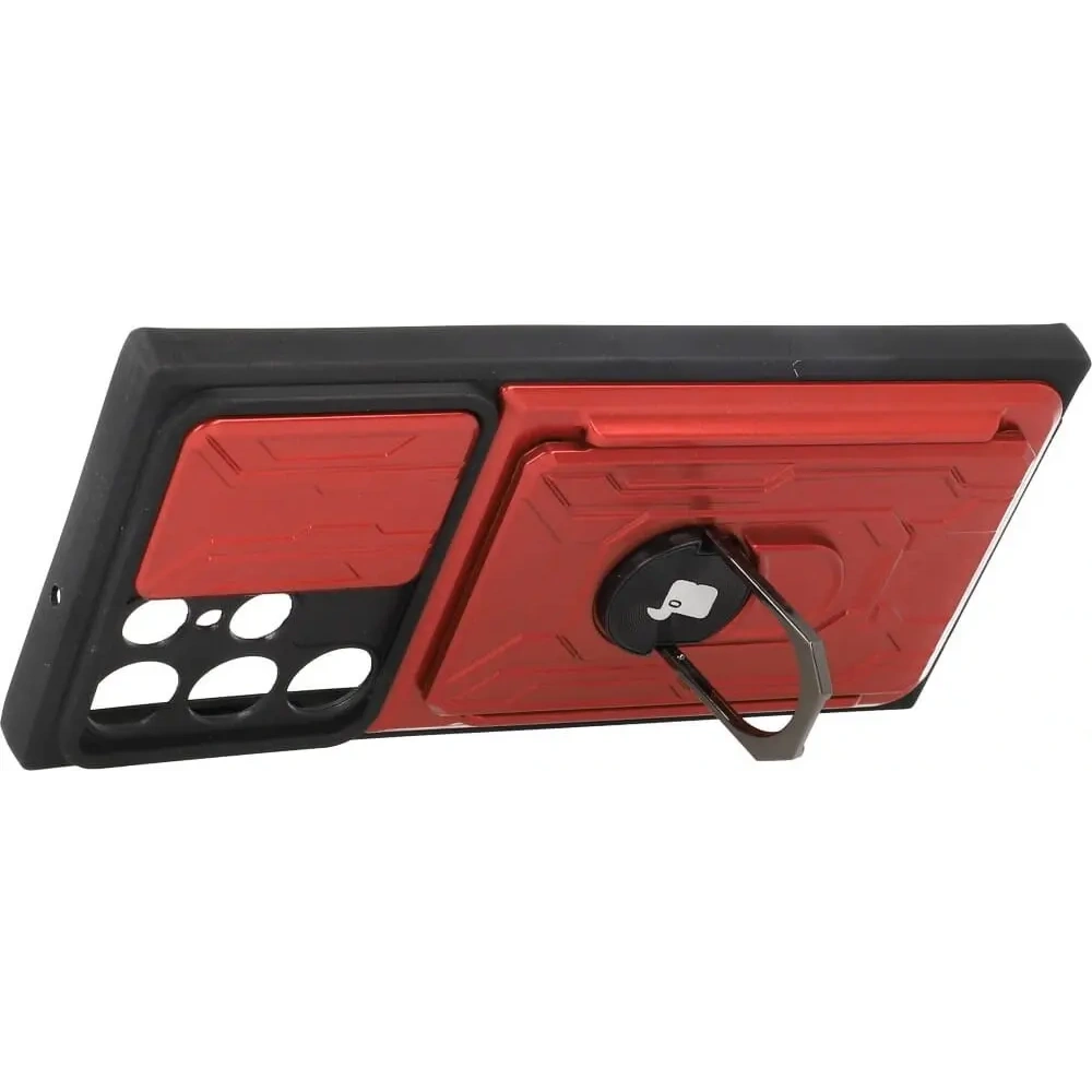 Hurtownia GSM - Bizon Case Camshield Card Slot Ring Samsung Galaxy S22 Ultra rot - BIZ7829 - {ean13} - Hurt