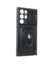 Hurtownia GSM - Etui Bizon Case Camshield Card Slot Ring do Galaxy S22 Ultra, czarne - BIZ7830 - {ean13} - Hurt