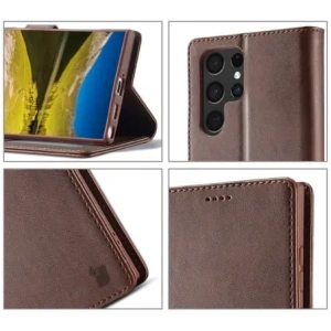 Hurtownia GSM - Etui Bizon Case Wallet do Galaxy S22 Ultra, brązowe - BIZ7833 - {ean13} - Hurt