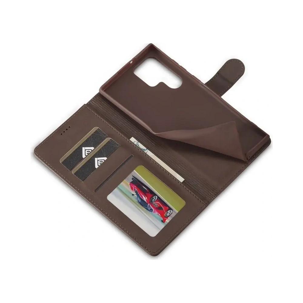 Hurtownia GSM - Etui Bizon Case Wallet do Galaxy S22 Ultra, brązowe - BIZ7833 - {ean13} - Hurt
