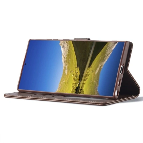 Etui Bizon Case Wallet do Samsung Galaxy S22 Ultra brązowe