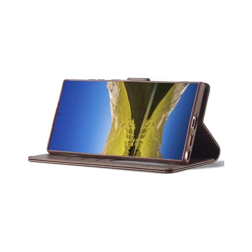 Hurtownia GSM - Etui Bizon Case Wallet do Galaxy S22 Ultra, brązowe - BIZ7833 - {ean13} - Hurt
