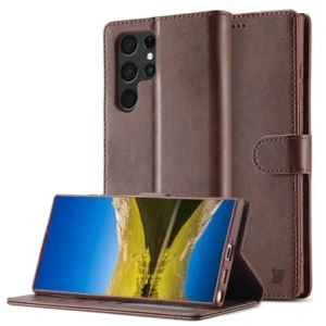 Hurtownia GSM - Etui Bizon Case Wallet do Galaxy S22 Ultra, brązowe - BIZ7833 - {ean13} - Hurt