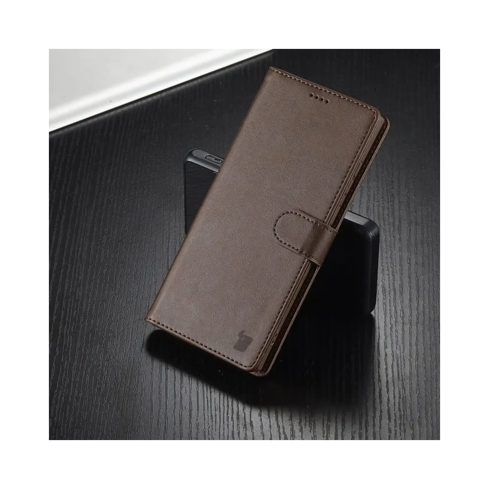 Hurtownia GSM - Etui Bizon Case Wallet do Galaxy S22 Ultra, brązowe - BIZ7833 - {ean13} - Hurt