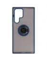 Hurtownia GSM - Etui z uchwytem na palec Bizon Case Hybrid Ring do Galaxy S22 Ultra, przydymione z granatową ramką - BIZ7834 - {ean13} - Hurt