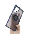 Hurtownia GSM - Etui z uchwytem na palec Bizon Case Hybrid Ring do Galaxy S22 Ultra, przydymione z granatową ramką - BIZ7834 - {ean13} - Hurt