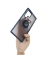 Wholesale Bizon Case Hybrid Ring Samsung Galaxy S22 Ultra smoky with a navy blue frame - BIZ7834 - {ean13} - Hurt