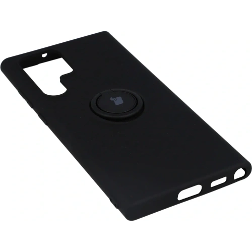 Etui Bizon Case Silicone Ring do Samsung Galaxy S22 Ultra czarne