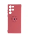 Hurtownia GSM - Etui Bizon Case Silicone Ring do Galaxy S22 Ultra, ciemny róż - BIZ7837 - {ean13} - Hurt