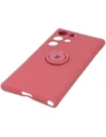 Hurtownia GSM - Etui Bizon Case Silicone Ring do Galaxy S22 Ultra, ciemny róż - BIZ7837 - {ean13} - Hurt