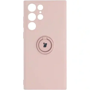 Hurtownia GSM - Etui Bizon Case Silicone Ring do Galaxy S22 Ultra, jasnoróżowe - BIZ7838 - {ean13} - Hurt
