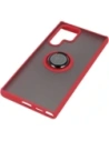 Hurtownia GSM - Etui z uchwytem na palec Bizon Case Hybrid Ring do Galaxy S22 Ultra, przydymione z czerwoną ramką - BIZ7839 - {ean13} - Hurt