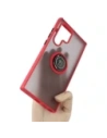 Hurtownia GSM - Etui z uchwytem na palec Bizon Case Hybrid Ring do Galaxy S22 Ultra, przydymione z czerwoną ramką - BIZ7839 - {ean13} - Hurt