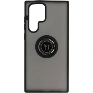 Hurtownia GSM - Etui z uchwytem na palec Bizon Case Hybrid Ring do Samsung Galaxy S22 Ultra kouřové s černým rámečkem - BIZ1669 - {ean13} - Hurt