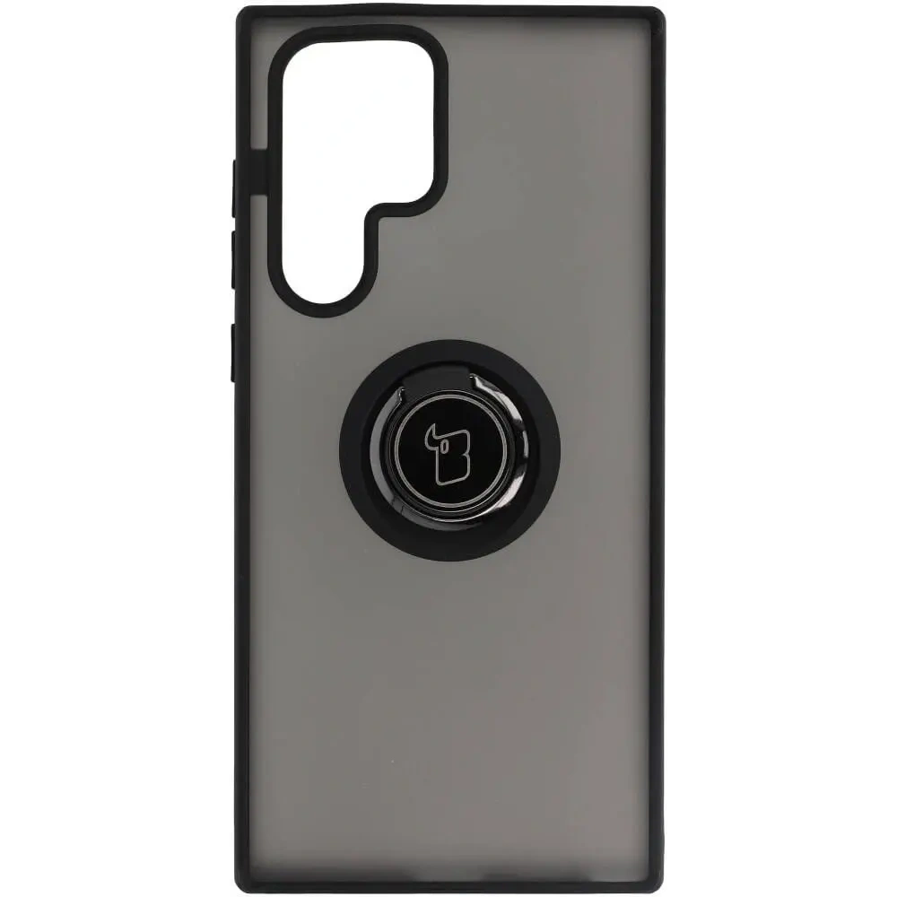 Hurtownia GSM - Bizon Case Hybrid Ring Samsung Galaxy S22 Ultra fumuriu cu un cadru negru - BIZ1669 - {ean13} - Hurt