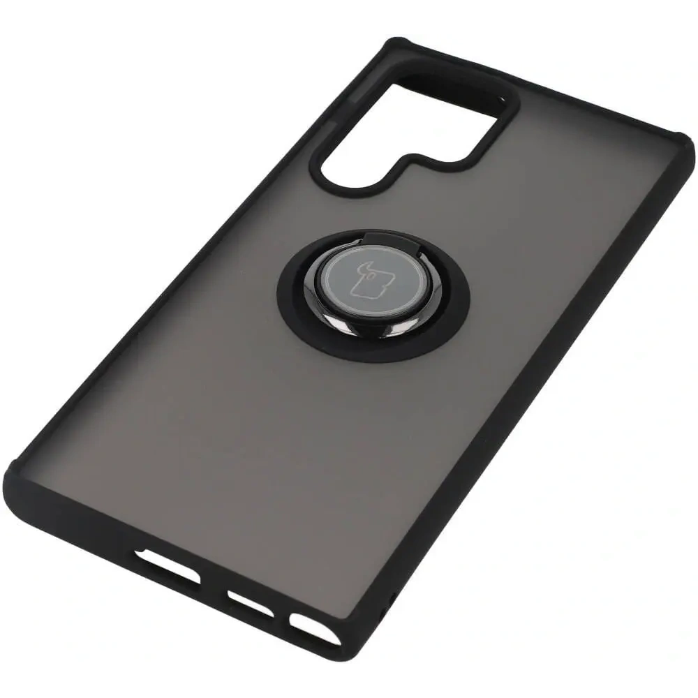 Hurtownia GSM - Bizon Case Hybrid Ring Samsung Galaxy S22 Ultra fumuriu cu un cadru negru - BIZ1669 - {ean13} - Hurt