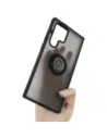 Hurtownia GSM - Bizon Case Hybrid Ring Samsung Galaxy S22 Ultra fumuriu cu un cadru negru - BIZ1669 - {ean13} - Hurt