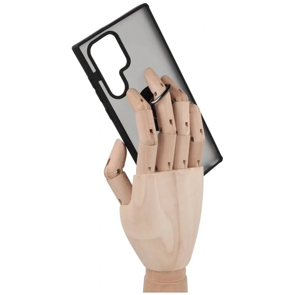 Hurtownia GSM - Bizon Case Hybrid Ring Samsung Galaxy S22 Ultra fumuriu cu un cadru negru - BIZ1669 - {ean13} - Hurt