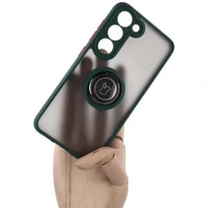 Hurtownia GSM - Bizon Case Hybrid Ring Samsung Galaxy S23 fumuriu cu un cadru verde închis - BIZ1670 - {ean13} - Hurt