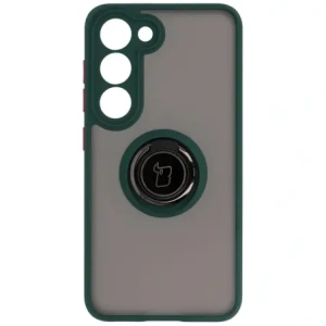Hurtownia GSM - Bizon Case Hybrid Ring Samsung Galaxy S23 fumuriu cu un cadru verde închis - BIZ1670 - {ean13} - Hurt