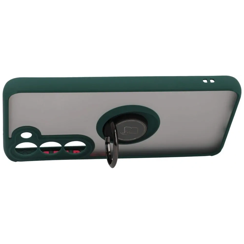 Hurtownia GSM - Bizon Case Hybrid Ring Samsung Galaxy S23 fumuriu cu un cadru verde închis - BIZ1670 - {ean13} - Hurt