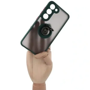 Hurtownia GSM - Bizon Case Hybrid Ring Samsung Galaxy S23 fumuriu cu un cadru verde închis - BIZ1670 - {ean13} - Hurt