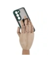 Wholesale Bizon Case Hybrid Ring Samsung Galaxy S23 smoky with a dark green frame - BIZ1670 - {ean13} - Hurt