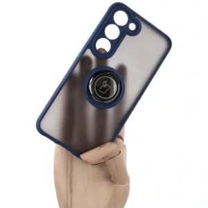 Hurtownia GSM - Bizon Case Hybrid Ring Samsung Galaxy S23 fumuriu cu un cadru albastru închis - BIZ1671 - {ean13} - Hurt
