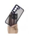 Bizon Case Hybrid Ring Samsung Galaxy S23 füstös színű, tengerészkék kerettel