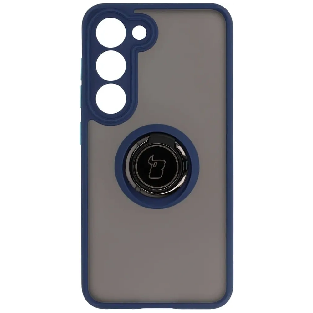 Hurtownia GSM - Bizon Case Hybrid Ring Samsung Galaxy S23 fumuriu cu un cadru albastru închis - BIZ1671 - {ean13} - Hurt