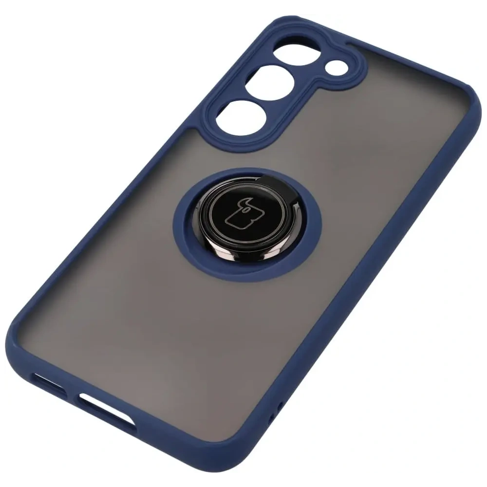 Wholesale Bizon Case Hybrid Ring Samsung Galaxy S23 smoky with a navy blue frame - BIZ1671 - {ean13} - Hurt