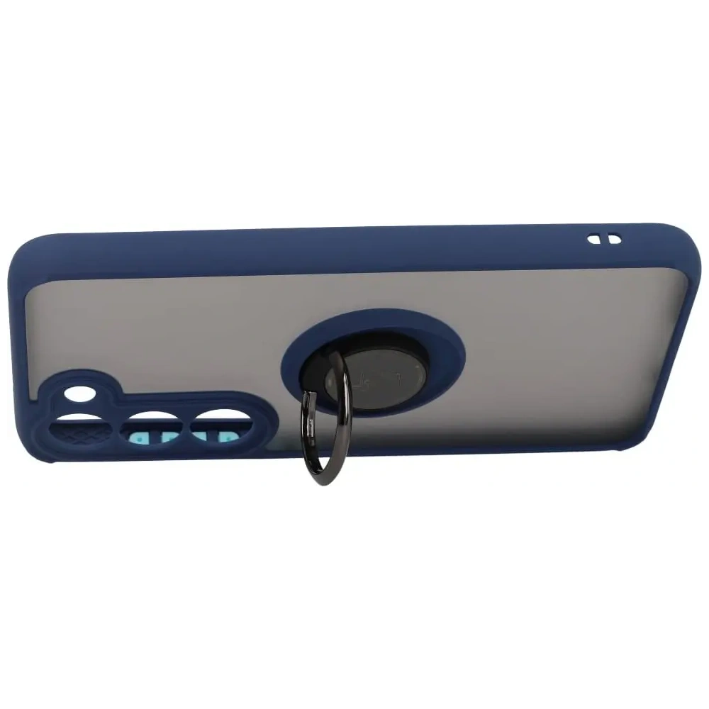 Wholesale Bizon Case Hybrid Ring Samsung Galaxy S23 smoky with a navy blue frame - BIZ1671 - {ean13} - Hurt