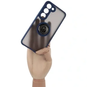 Hurtownia GSM - Bizon Case Hybrid Ring Samsung Galaxy S23 fumuriu cu un cadru albastru închis - BIZ1671 - {ean13} - Hurt