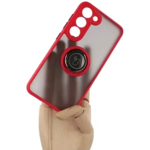 Hurtownia GSM - Bizon Case Hybrid Ring Samsung Galaxy S23 fumuriu cu un cadru roșu - BIZ7841 - {ean13} - Hurt