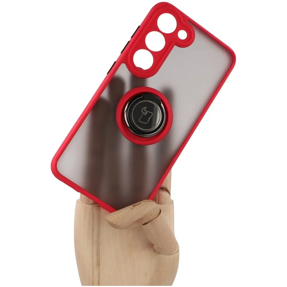 Hurtownia GSM - Bizon Case Hybrid Ring Samsung Galaxy S23 füstös piros kerettel - BIZ7841 - {ean13} - Hurt