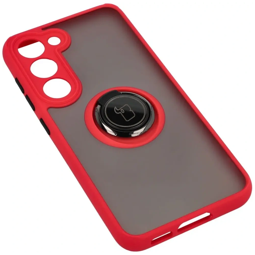 Hurtownia GSM - Bizon Case Hybrid Ring Samsung Galaxy S23 füstös piros kerettel - BIZ7841 - {ean13} - Hurt