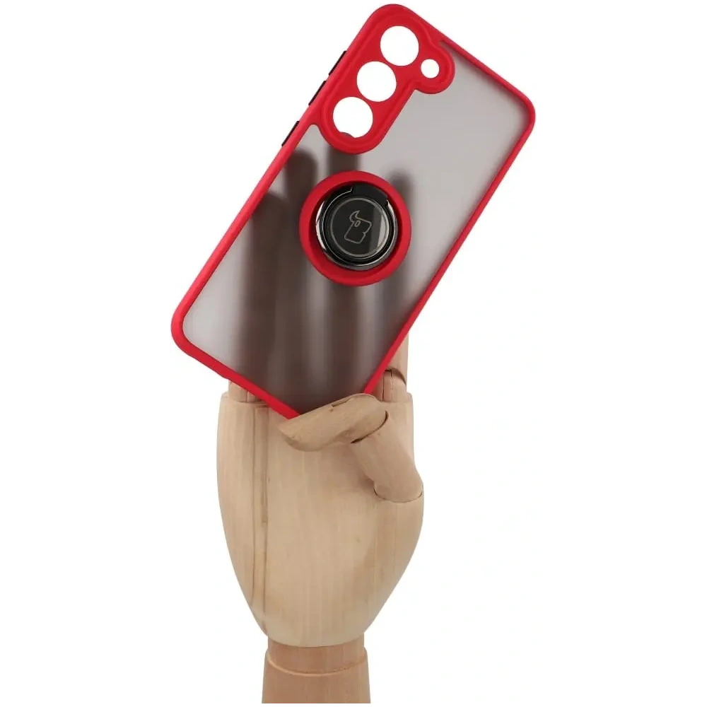 Hurtownia GSM - Bizon Case Hybrid Ring Samsung Galaxy S23 füstös piros kerettel - BIZ7841 - {ean13} - Hurt