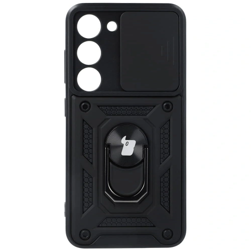Etui + 2x szkło na ekran Bizon Case Camshield Pack do Samsung Galaxy S23 czarne